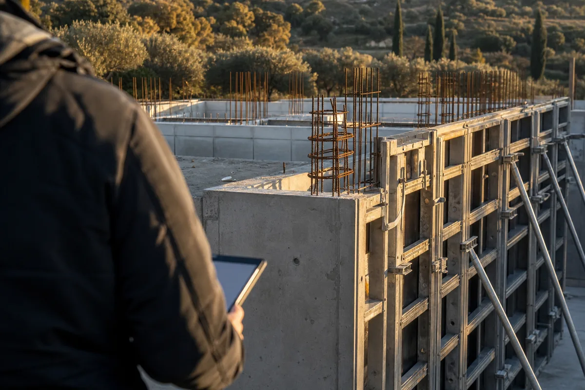 Réception de chantier avec relevé des réserves sur un ouvrage neuf
